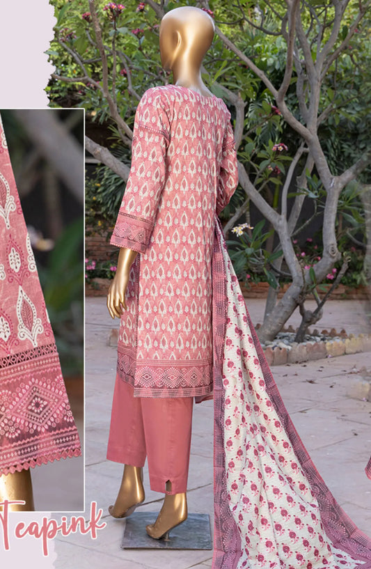 HZ RTW Prints Gardenia 3 Pcs Collection - DESIGN-04 TEA PINK