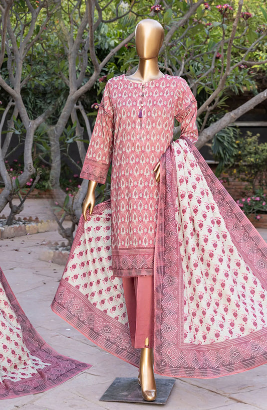 HZ RTW Prints Gardenia 3 Pcs Collection - DESIGN-04 TEA PINK