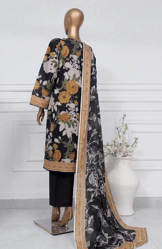 Sadabahar Printed Lawn Stitched 3 Piece - D-05 - SBD25PL - Black - Summer Collection