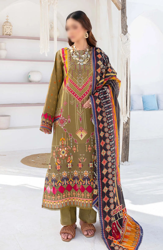 Saira Bano Printed Embroidered Lawn Collection - Design 05