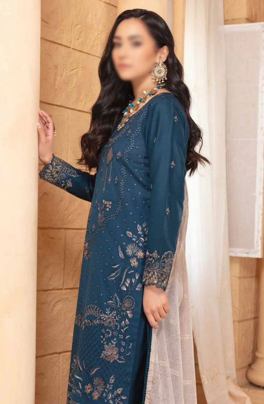 Jugnoo Premium Embroidered Lawn Collection 2024 - Design 05