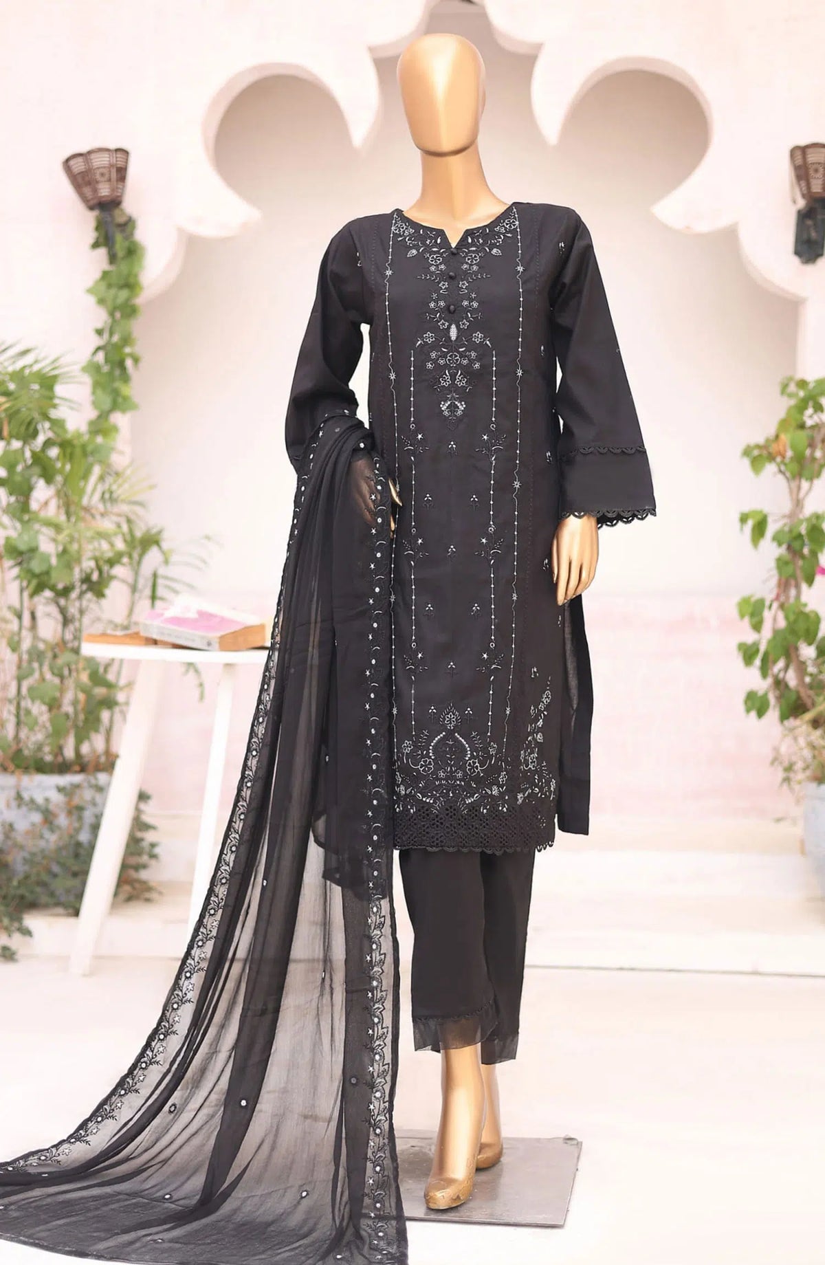 Monochrome Chikankari Collection Vol-1 by Naubahar - Design 05