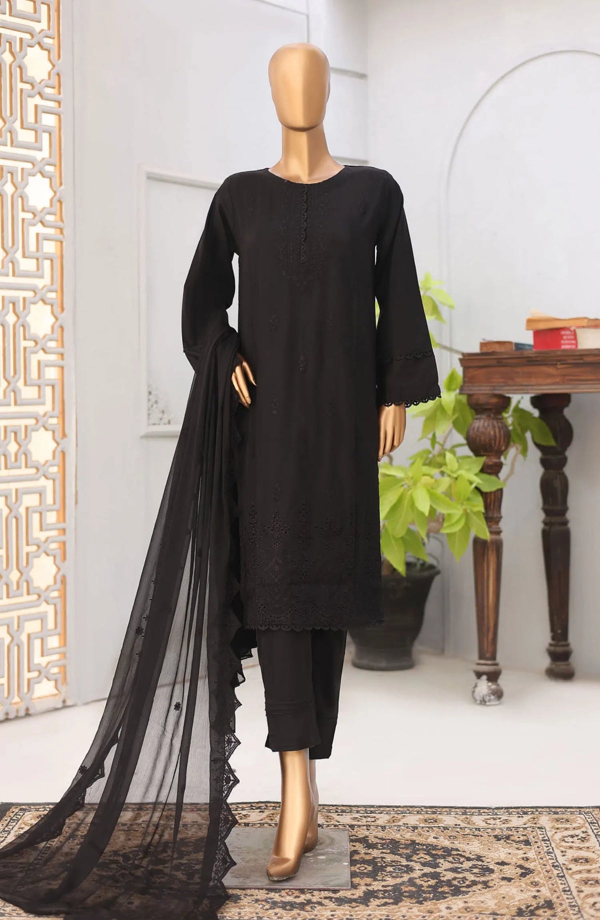 Monochrome Chikankari Collection Vol-2 by Naubahar - Design 05