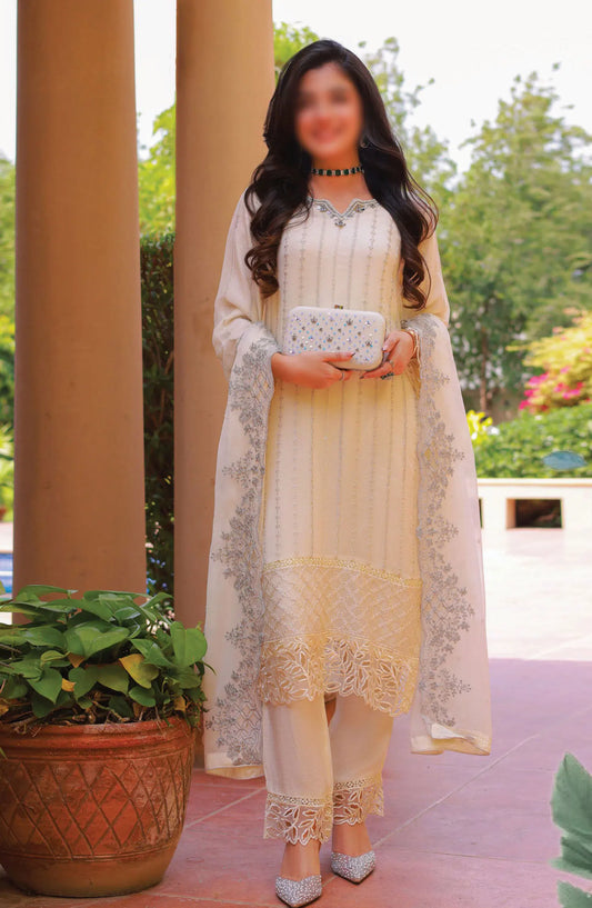 Guzel AQS Formal Festive Stitched 3 Pcs Chiffon Collection - Design 05