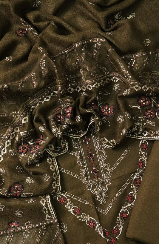 Noor Unstitch Embroidered Slub Collection - DESIGN-05