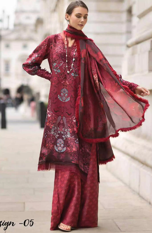 Sobia Nazir Satin Unstitched Collection 2024 - SN-Design 05