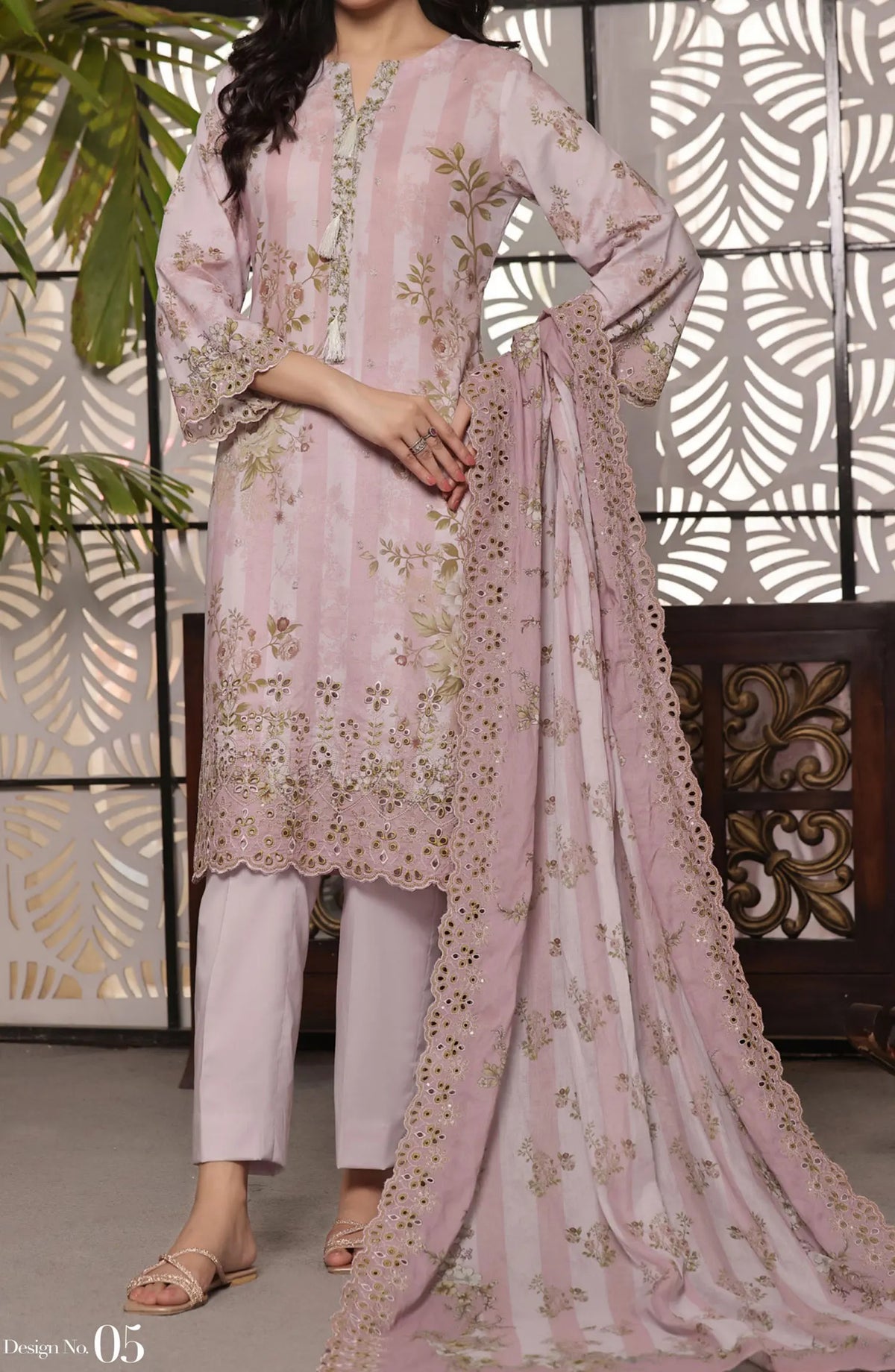 Zynah Digital Chickenkari Lawn Collection VOl 01 By VS Textiles - Design 05