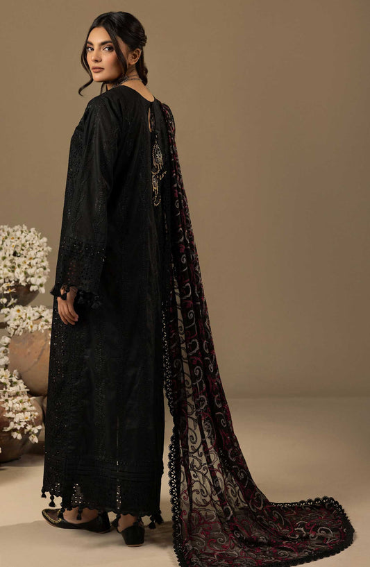 Mahees Dilkash by Riaz Arts Chikankari Lawn Unstitched 3 Piece - D-05 - RA25MD - Black - Summer Collection