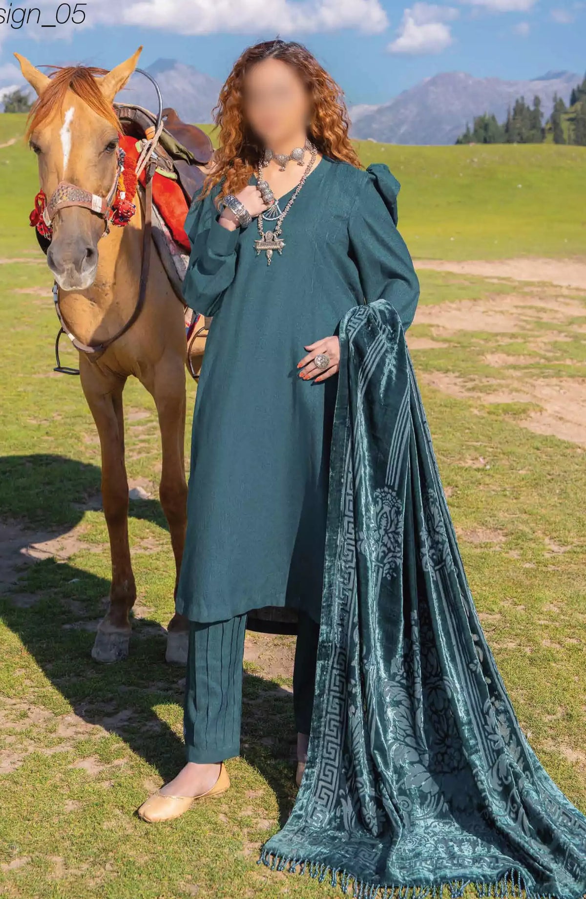 Insia Luxury Winter Zari Wool Collection By Riaz Arts - Design 05
