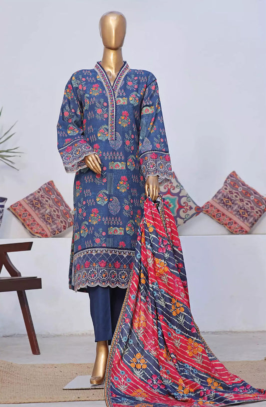 Bin Saeed Exclusive RTW Chikankari Embroidered Khaddar Collection Vol 05-Design 05