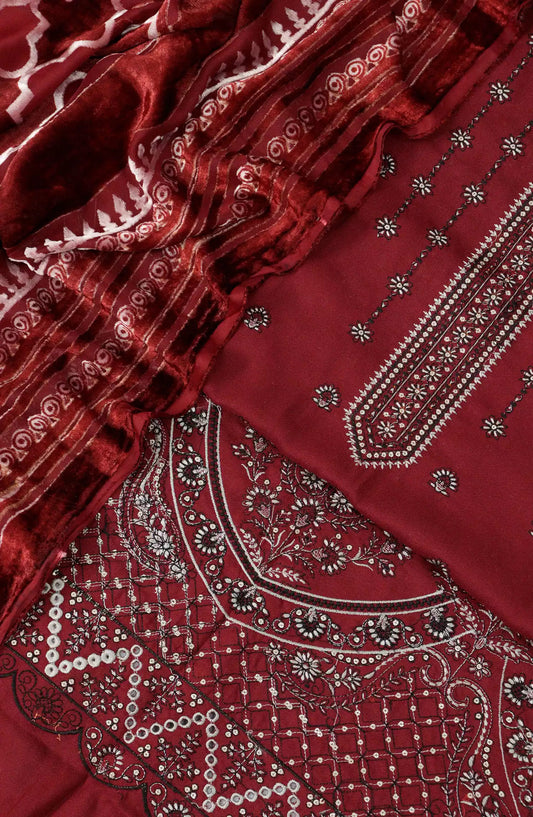 Exclusive leather peach collection with palachi shawl - Design 05