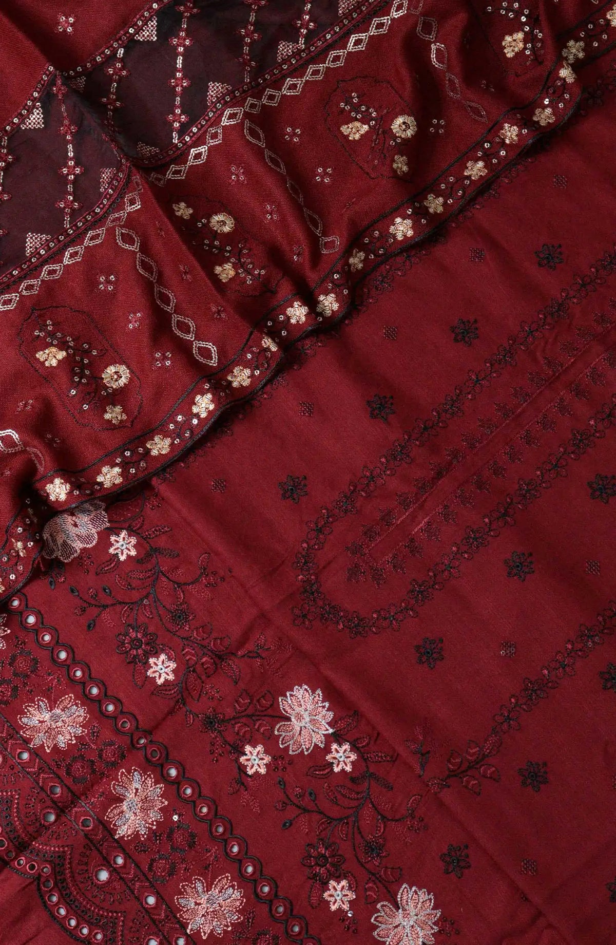 Noor Embroidered Winter Slub Collection - NESC-Design 05