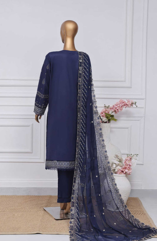 Sadabahar Embroidered Rod cotton Stitched 3 Piece - D-06 - SDB25LP - Blue - Festive Collection