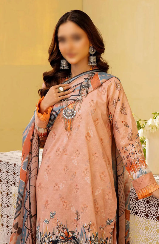 Zara Meer Printed Slub Lawn Collection 2024 - Design 06