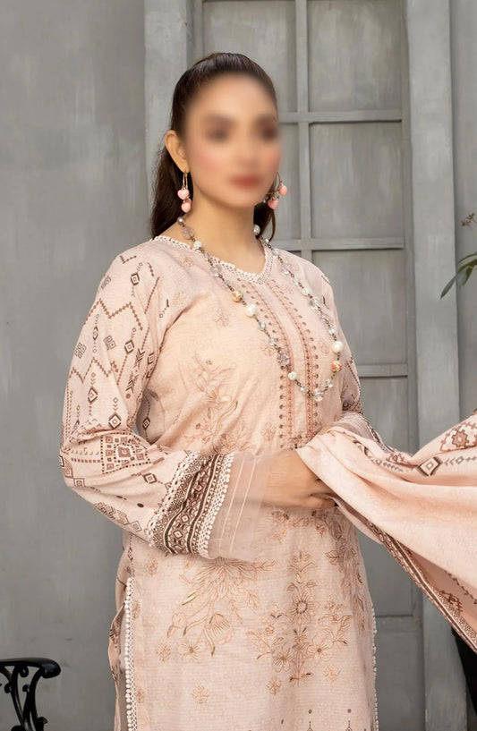 Tabeer Digital and Embroidered Lawn Collection 2024 - Design 06