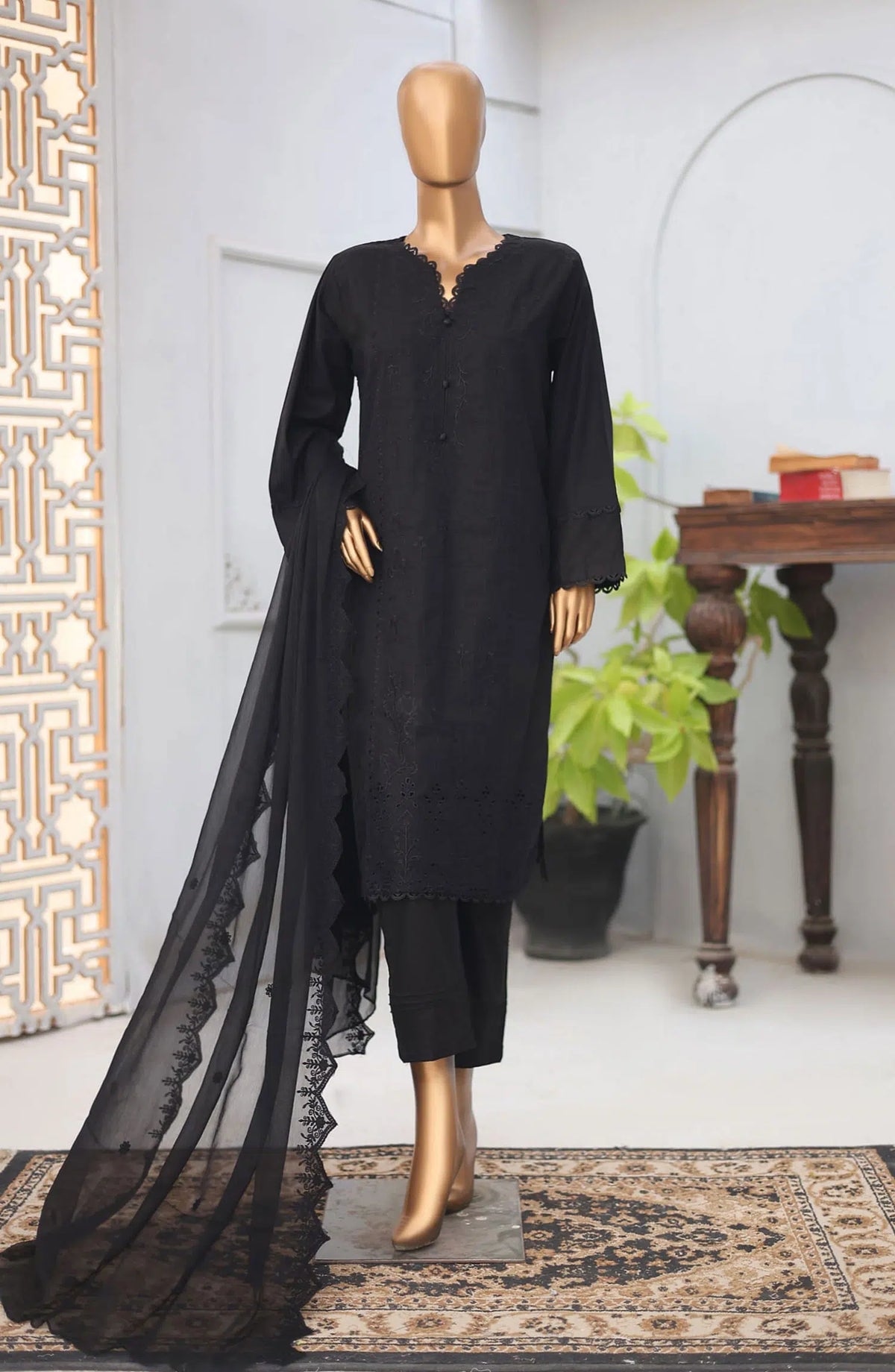 Monochrome Chikankari Collection Vol-2 by Naubahar - Design 06