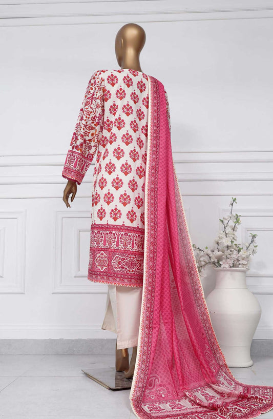 Sadabahar Printed Lawn Stitched 3 Piece - D-06 - SBD25PL - Pink - Summer Collection
