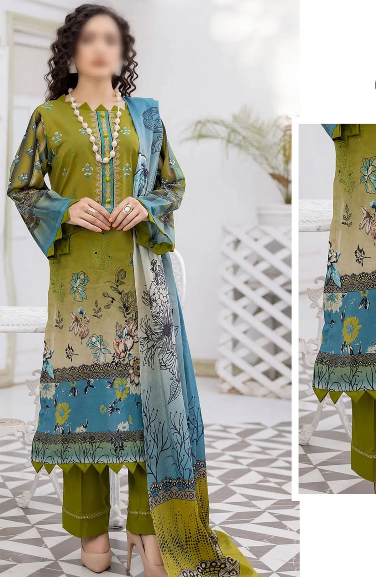 Heer Lawn Digital Print and Embroidered Vol 03 Collection - Design 06