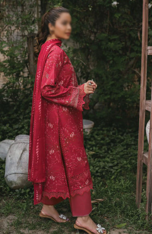 Gardenia Vol 02 Embroidered Print Lawn Collection By Humdum - Design 06