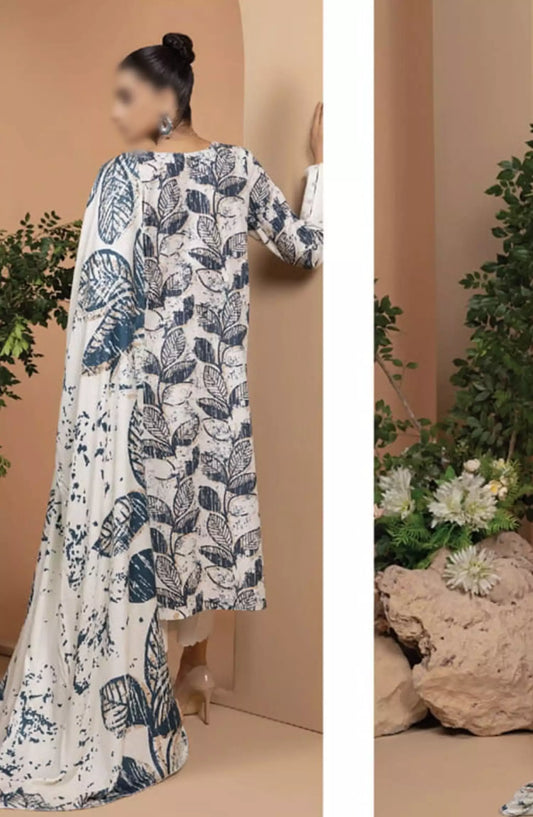 Zara By Hum Dum Printed Wool Shawl Collection - Design 06