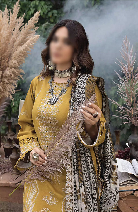 Denara Woolen Shawl and Embroidered Edition By Humdum - Design 06