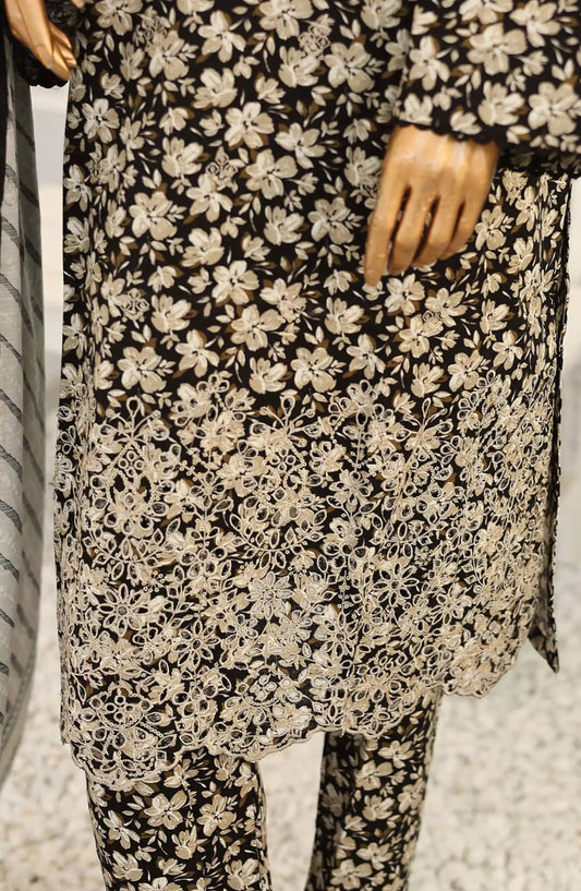 Bin Saeed Exclusive RTW Chikankari Embroidered Khaddar Collection - Design 06