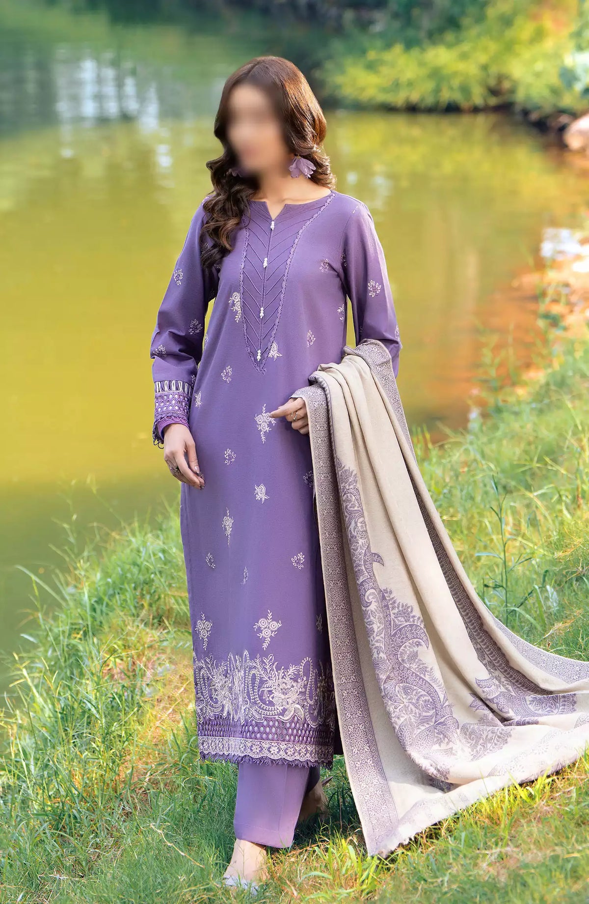 Onara Embroidered Khaddar Unstitched Collection 2024 - Design 06