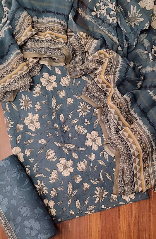 Amna Khadija Karandi Unstitched Printed 3Pcs Collection - Design 06