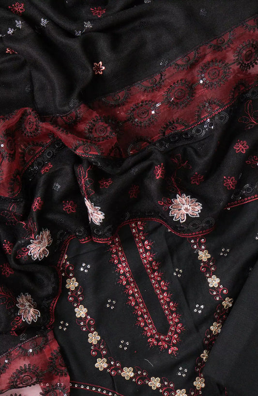 Noor Unstitch Embroidered Slub Collection - DESIGN-06