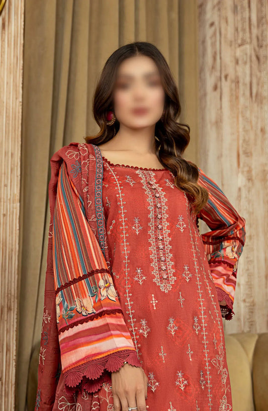 Khoobsurat Lawn Dora Digital Print Embroidered Collection 2024 Vol 02 - Design 06