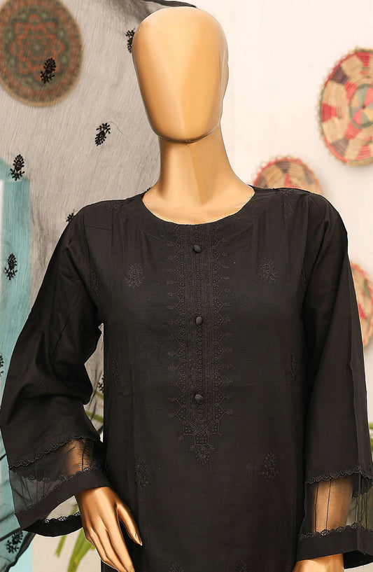 Monochrome Embroidered Lawn Collection by Naubahar - Design 06