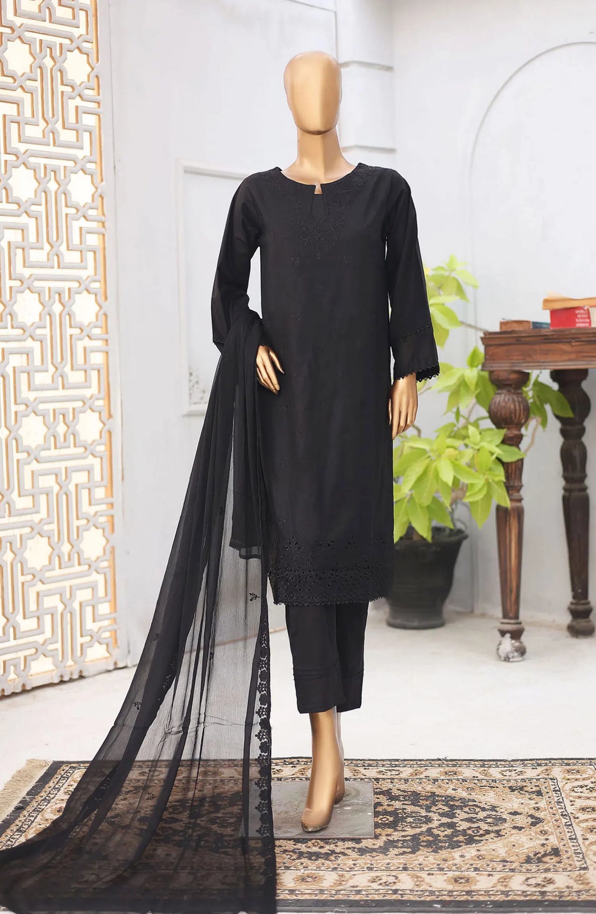 Monochrome Chikankari Collection Vol-1 by Naubahar - Design 06