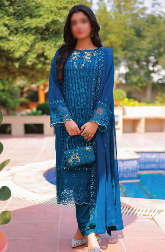 Guzel AQS Formal Festive Stitched 3 Pcs Chiffon Collection - Design 06