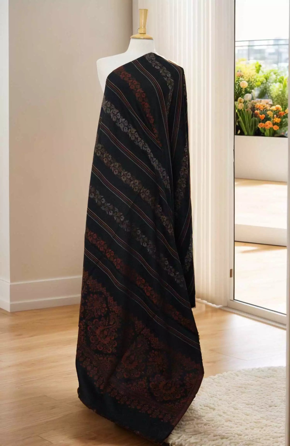Stoluxe Premium Jacquard  Wool Shawl Vol 07 - Design 06