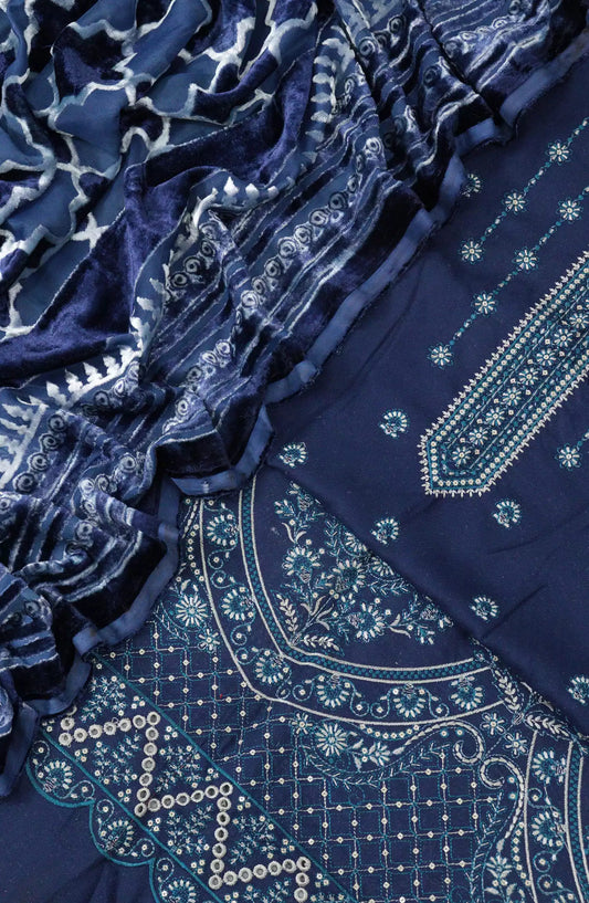 Exclusive leather peach collection with palachi shawl - Design 06