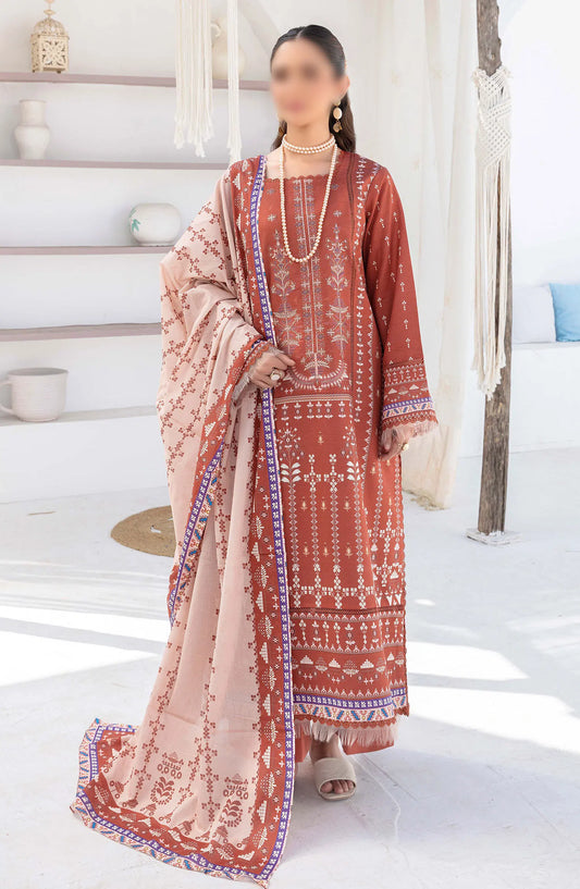 Saira Bano Printed Embroidered Lawn Collection - Design 06