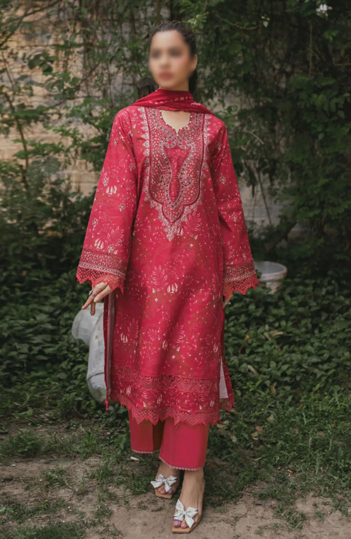 Gardenia Vol 02 Embroidered Print Lawn Collection By Humdum - Design 06