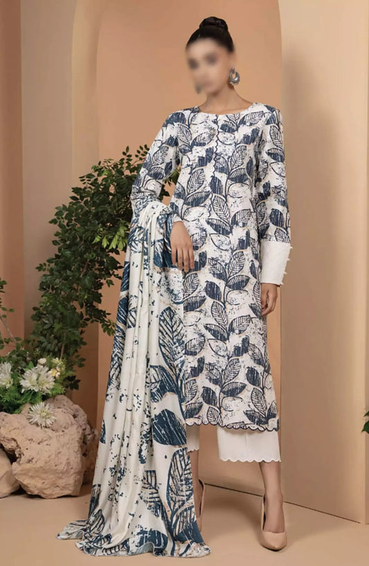 Zara By Hum Dum Printed Wool Shawl Collection - Design 06