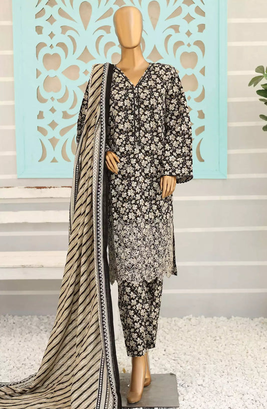 Bin Saeed Exclusive RTW Chikankari Embroidered Khaddar Collection - Design 06