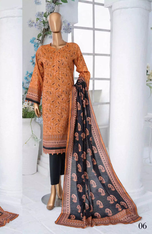 Safina Unstitch Fancy Cambric Collection 2024 Vol 03 - Design 06