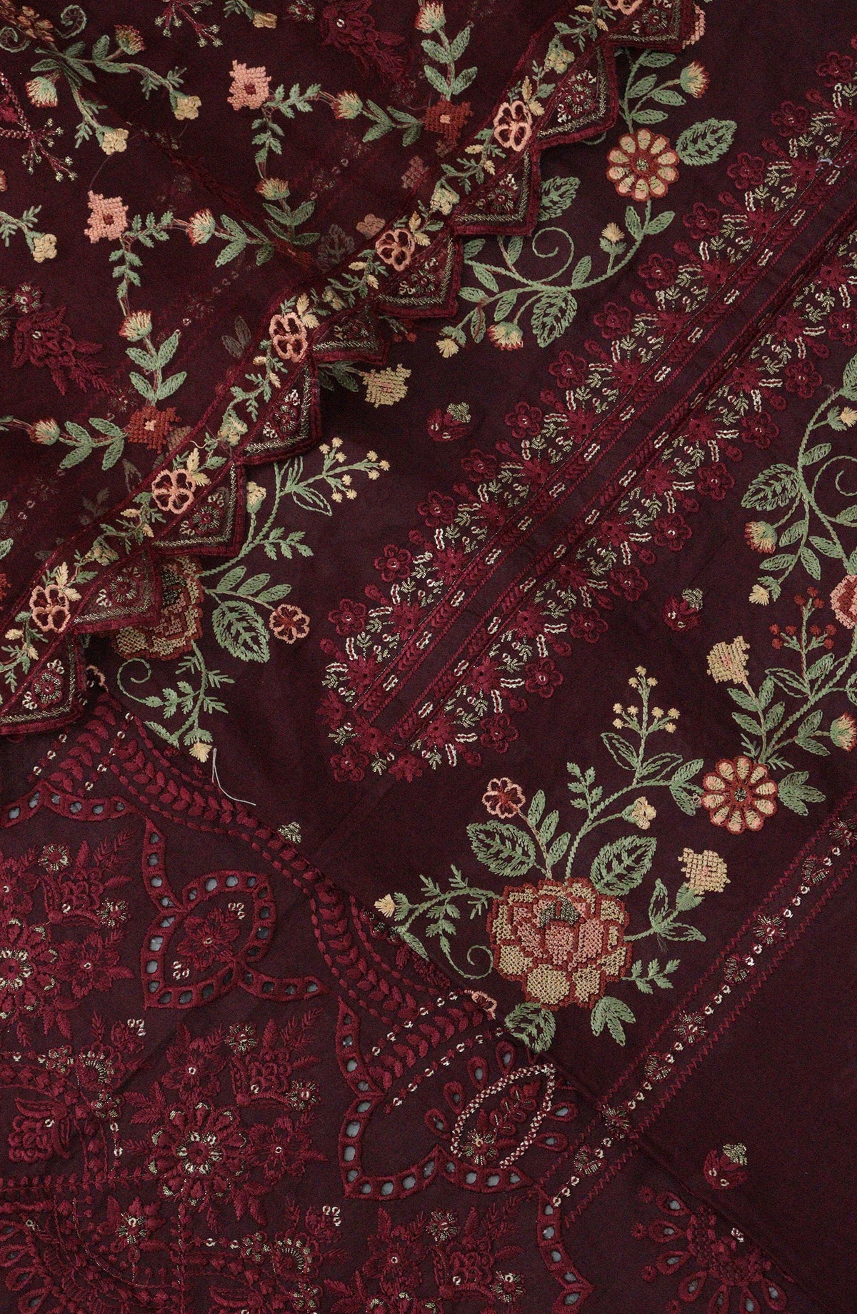 Exclusive Embroidery Unstitch Swiss Voil Collection - DESIGN-06