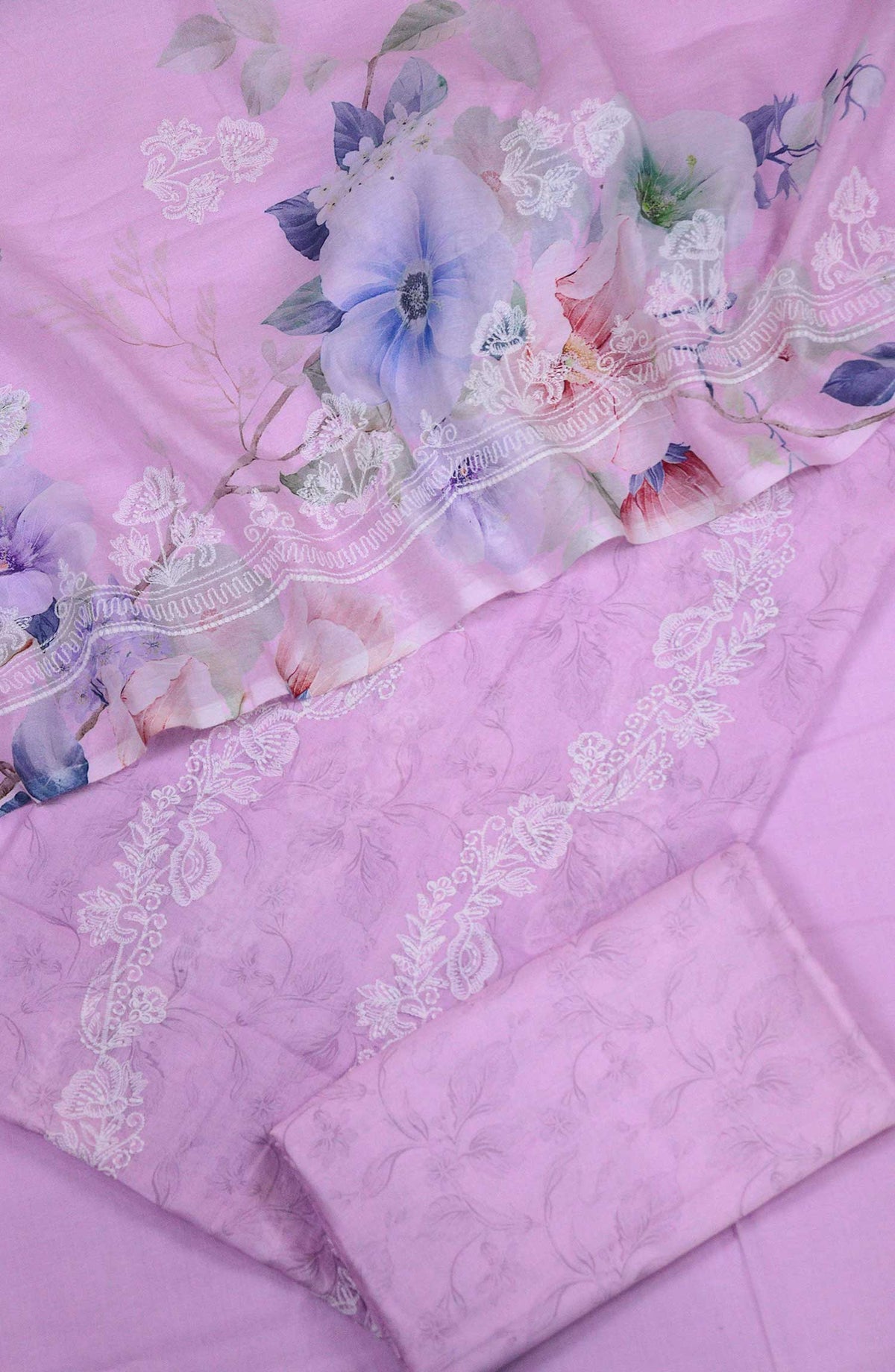 Amna Khadija Embroidered Lawn Unstitched 3 Piece - D-06 - AM25PEL - Purple - Summer Collection