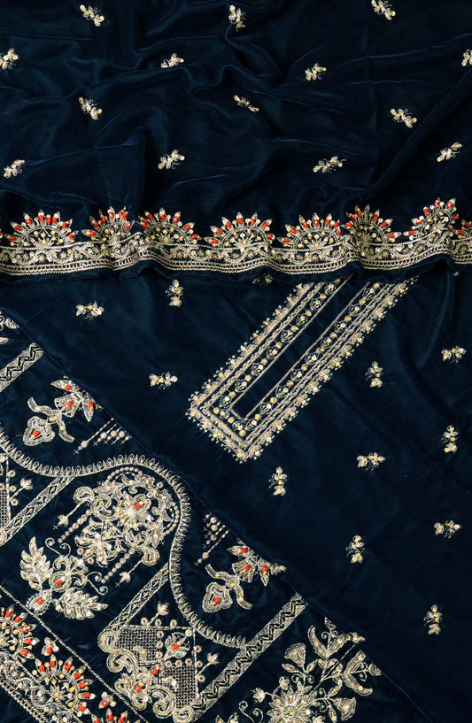 Exclusive Embroidered Velvet Collection-Design 06