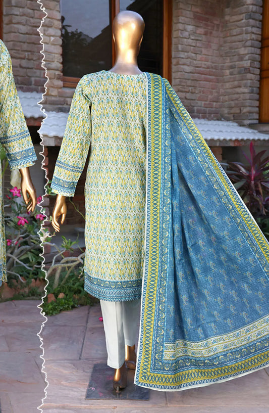 HZ RTW Prints Gardenia 3 Pcs Collection - DESIGN-06 PARROT GREEN