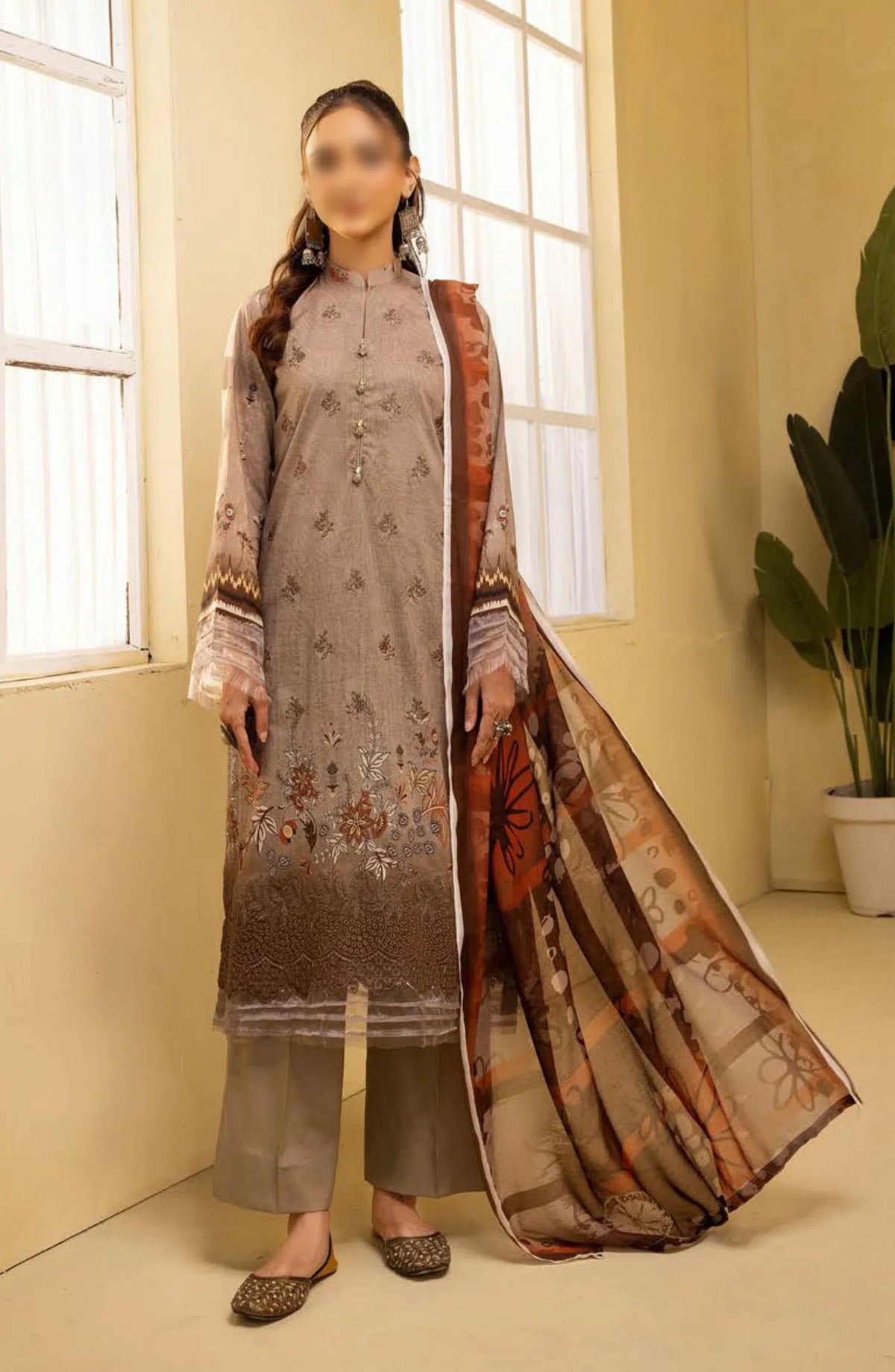 Zara Meer Printed Slub Lawn Collection 2024 - Design 07