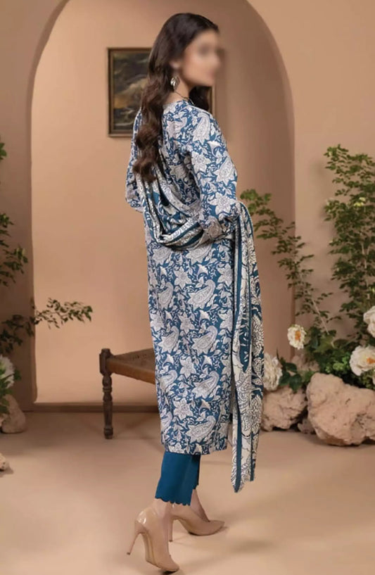 Zara By Hum Dum Printed Wool Shawl Collection - Design 07