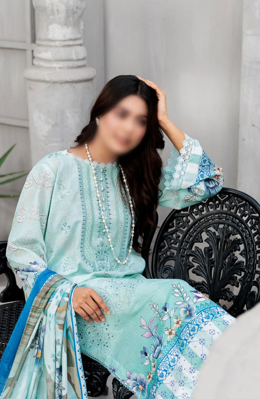 Jasmine Lawn Dora Digital Print Embroidered Collection 2024 - Design 07