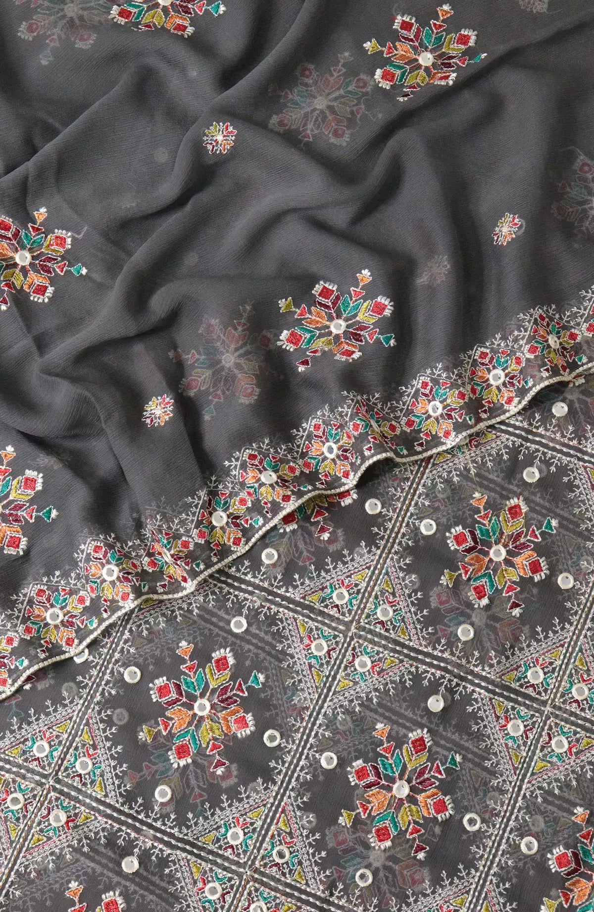 Crinklezza Unstitched Exclusive Chiffon Collection Vol 03 by Amna Khadija - Design 07