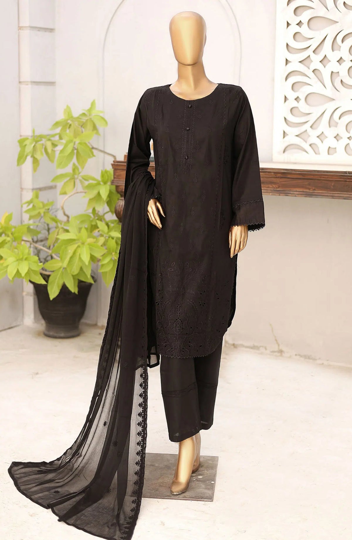 Monochrome Chikankari Collection Vol-2 by Naubahar - Design 07
