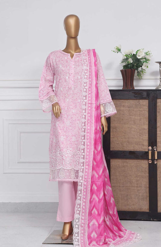 Amyrah by Sadabahar Embroidered Lawn Stitched 3 Piece Suit - D-07 - SD25AL - Pink - Summer Collection
